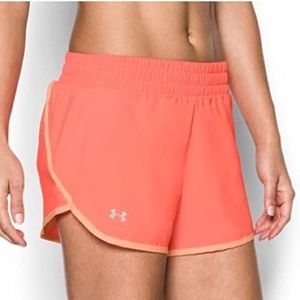 NWT Under Armour London Orange Reflective Shorts Sz Small